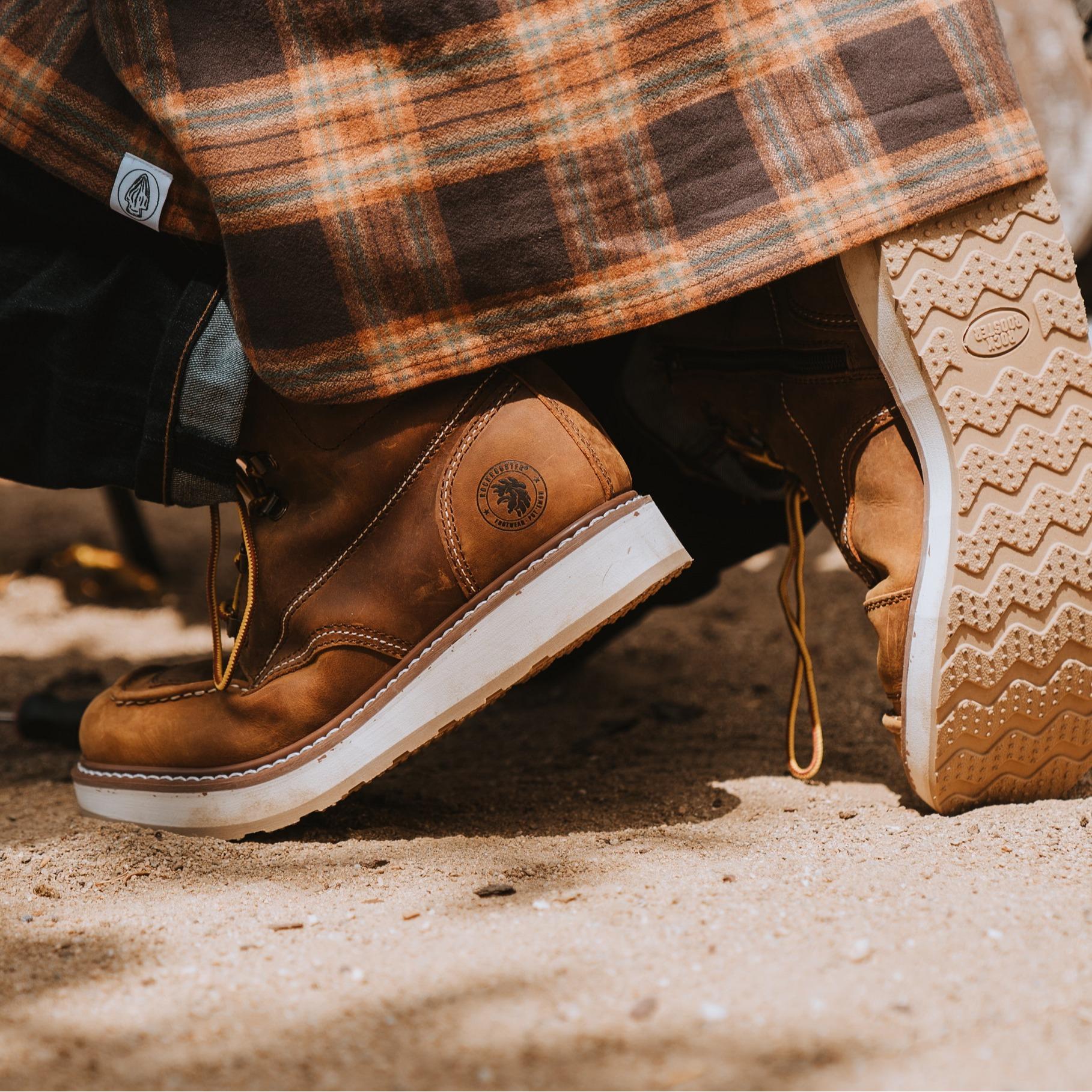 ROCKROOSTER Men's Slip-resistant Work Boots Goodyear Welt Construction Oiled Leather Steel Shank Versatile Durable Comfortable Breathable All Weather Grip Electrical Hazard Footwear Blue Collar ROCKROOSTER Men's Slip-resistant Work Boots Goodyear Welt Construction Oiled Leather Steel Shank Versatile Durable Comfortable Breathable All Weather Grip Electrical Hazard Footwear Blue Collar