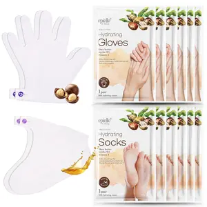 Epielle Hydrating Hand & Foot Masks, Relieve and Soften for Dry, Overworked Skin, Self Care Gifts for Women, Spa Kit, 6 Moisturizing Gloves & 6 Moisturizing Socks (Hydrating Foot & Hand Mask 12-Pack)