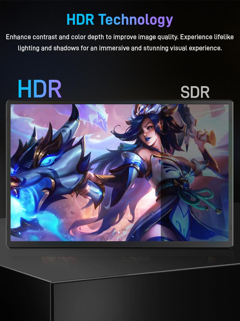 【WeeklyDeals】Cevaton Portable 16.1" FHD Laptop Monitor Extender - 1200P Secondary Screen with 360° Rotation/#MansBestFriend/Perfect Halloween Present for Office Workers