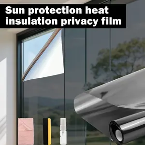 1 Count Window Privacy Film Rainbow Film Decorative Window Sticker, Obscures Outdoor Views for Privacy