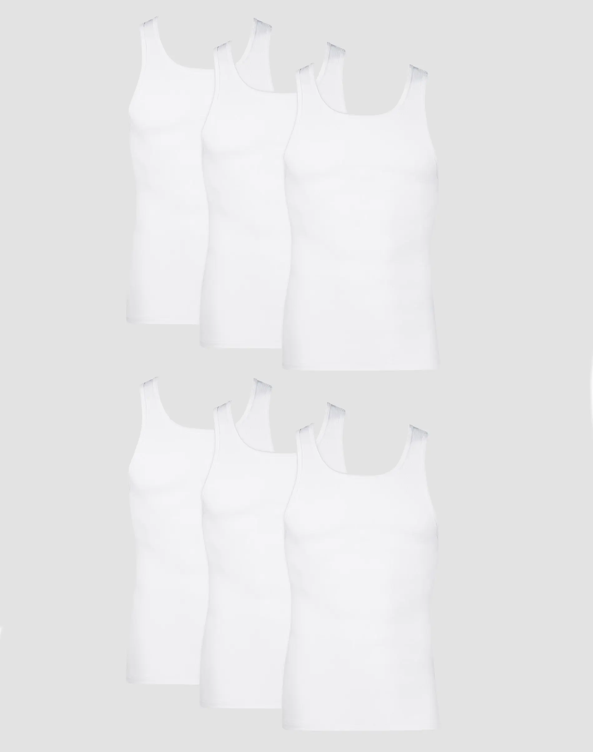 Hanes Men's Cotton Tank Undershirt Moisture-wicking White Underwear Multi Pack Comfortable Fit Soft Stretch Fabric Breathable