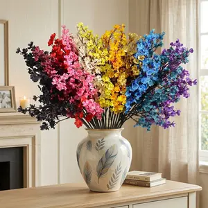 5-Color Artificial Flower (12/24pcs/set) Mix Baby's Breath Faux Gypsophila Aesthetic Decor for Indoor Outdoor Use Vibrant No Maintenance Required