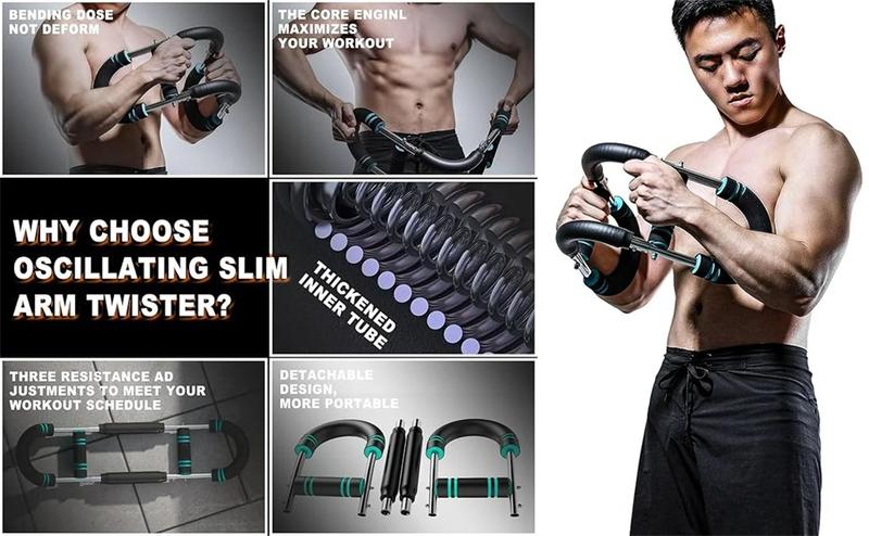Nexpowx Arm Trainer, Adjustable Chest Workout, Enhance Chest and Arm Muscles Men's Fitness Trainer, Detachable Portable Spring Resistance Home Fitness Equipment