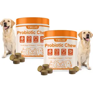 Dog Multivitamin Soft Chews - 8-in-1 Formula | Probiotics Gut & Immune Support | Natural Pork Flavor
