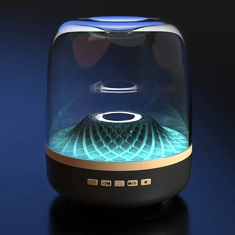 speaker  expert Bluetooth Speaker with HD Sound and Lights, Portable Wireless, Long-lasting battery life, TWS Pairing, for Home/Party/Outdoor/Travel/Beach, Stocking Stuffers, White Elephant Gifts for Adults (Black)