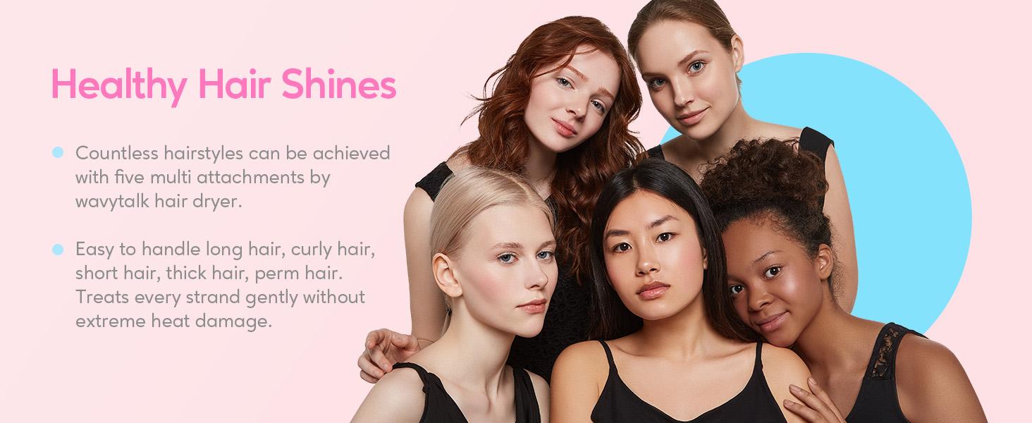 Wavytalk Sleek Sweep Ionic Hair Straightener Brush and Blown Away Ionic Hair Dryer with Diffuser Set