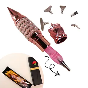 Party Ready Retractable Diamond Painting Pen with 6 Interchangeable Tips, Stunning Crystal Design Lipstick-Style Diamond Art Tool for DIY Crafts