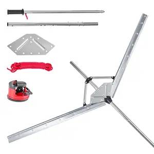 VEVOR Lake Weed Cutter, Pond Aquatic Plant Cutting Tool with 62 in Max. Cut Width, Sharp and Heavy-Duty Steel Blades, Pond Rake with 30 ft Throw Rope, for Cattail, Phragmites, Lilly Pads & Chara