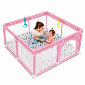 baby Playpen Portable Baby Play Yard for Toddler,Safety with Soft Breathable Mesh,Indoor and Outdoor