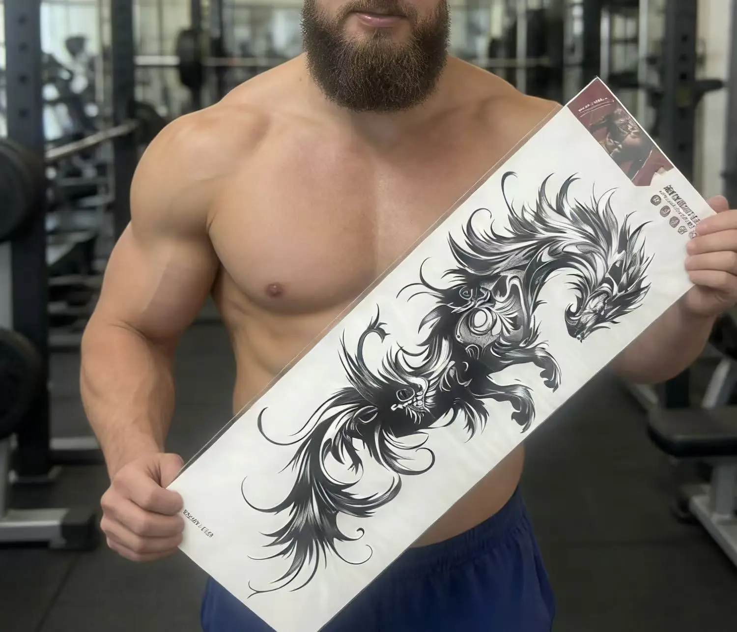 Large-sized full arm temporary tattoo stickers, suitable for both men and women, realistic arm, chest, and shoulder tattoo designs, waterproof.