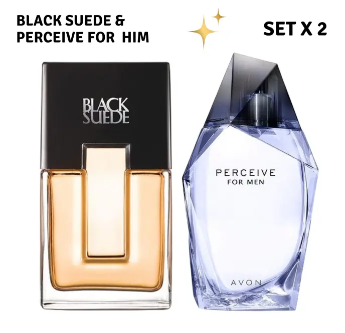 Avon Men’s Perfume Set | Black Suede & Perceive for Him (2-Piece Fragrance Set)