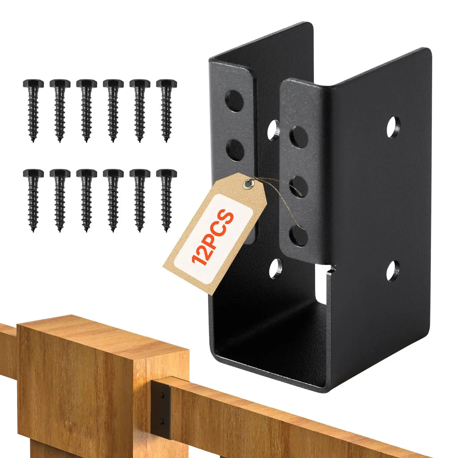 【SummerFinds】VEVOR Concealed Joist Hanger,  2x4 Inch Outdoor Concealed-Flange Joist Bracket with Screws, Steel Light Joist Hangers for 1.93 x 3.62 Inch / 49 x 92 mm Beam, Swing, Fence, Wooden Slides, 12 Pcs