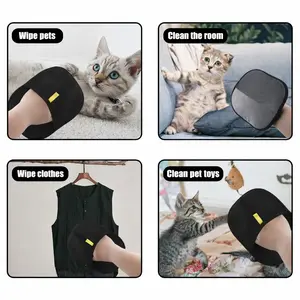 Reusable Pet Hair Remover Glove – Double-Sided Static Fur Removal Tool for Cats & Dogs, Remove Pet Hair from Couch, Carpet, Clothes & Furniture, Washable Lint Cleaning Mitt