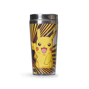 Pokemon Pikachu Travel Mug - 16oz BPA-Free Car Tumbler with Spill-Proof Lid