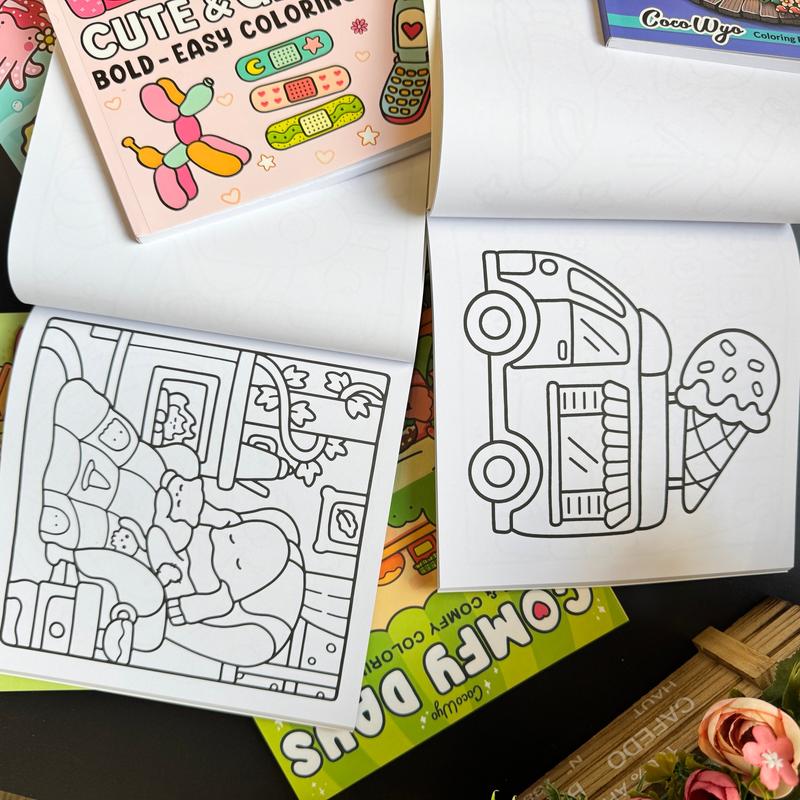 Super Cute Coloring Book for Adults & Teens: 40-52 Hand-Drawn Pages of Creative Fun | High-Quality Artistic Escape Illustrations Relaxation