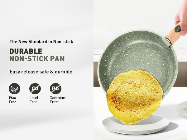 [Holiday Haul] Kitchen Academy Detachable Handle Induction Cookware Sets - 10 Piece Non-stick Pots and Pans Set for Camp Lightweight Oven Stove Black Outdoor Activities, Christmas Gift