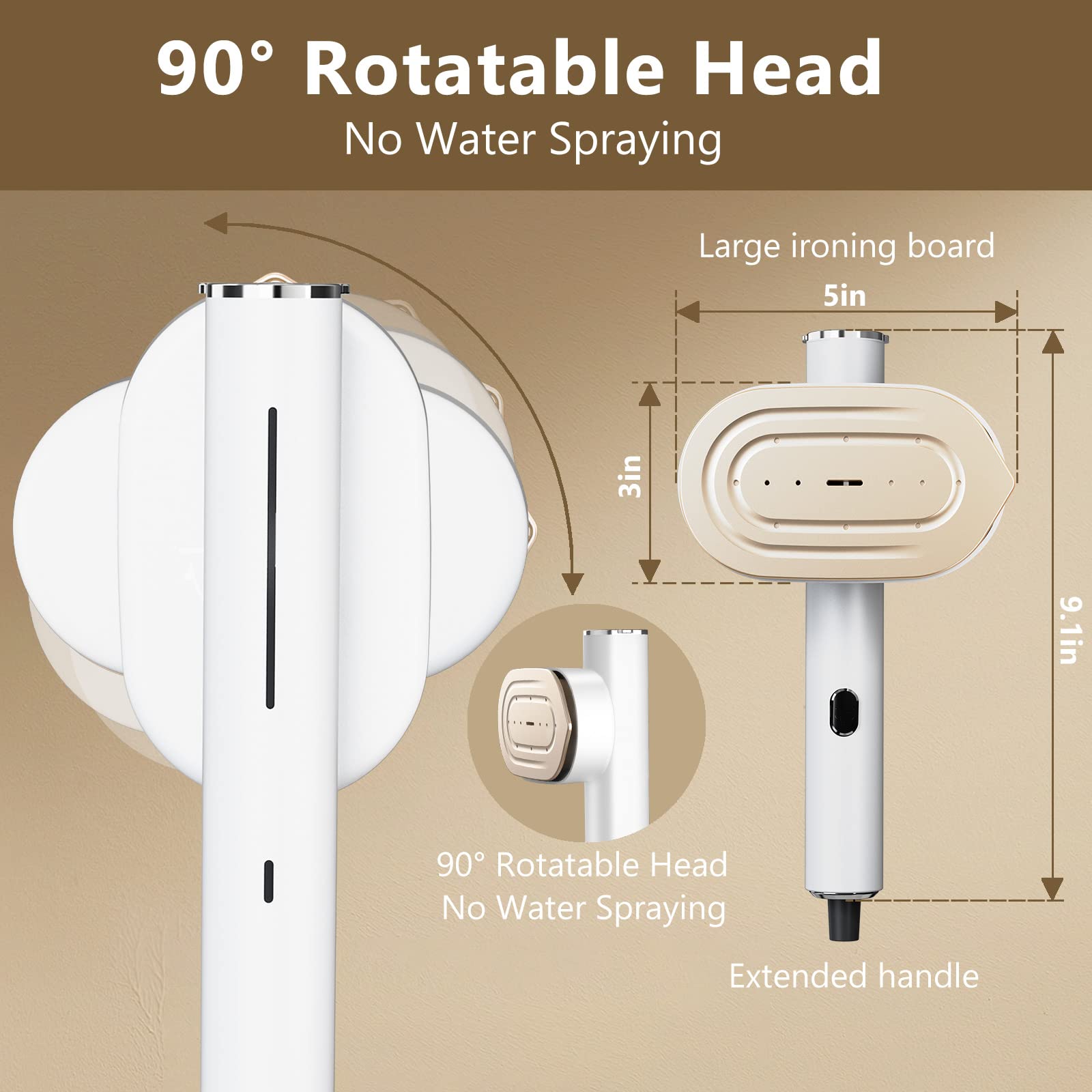 ELORTI Garment Steamer for Clothes，Hanrdheld Steamer & lron 2 In 1, Portable Travel Clothing Steamer lron,10s Fast Heat-Up,  Mini Garment Steamer & Iron，Holiday Gifts