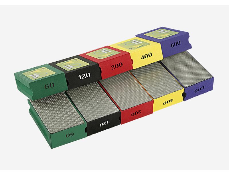 LOZLIN 5PCS Diamond Hand Polishing Pads 60-600# Grit with Foam Backing Wet/Dry Sanding Blocks for Tile Stone Marble Ceramics Glass Wood High Hardness Abrasive LOZLIN 5PCS Diamond Hand Polishing Pads 60-600# Grit with Foam Backing Wet/Dry Sanding Blocks for Tile Stone Marble Ceramics Glass Wood High Hardness Abrasive