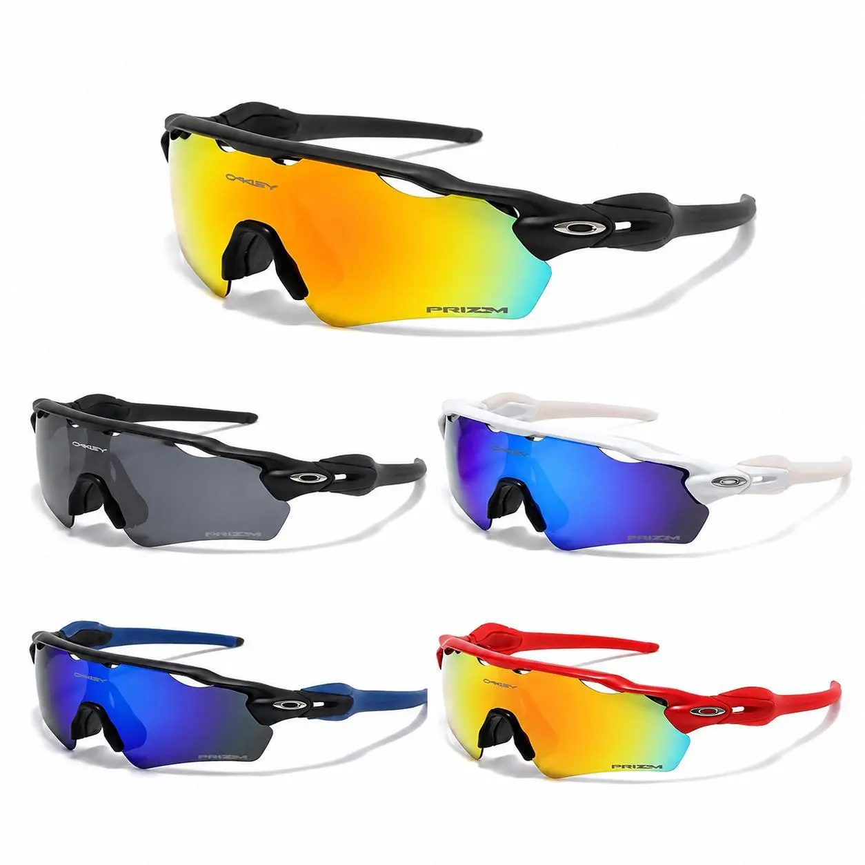 Oakley Wraparound Sunglasses for Men Women, UV400 Sports Eyewear for Cycling, Running, Driving & Outdoor Activities