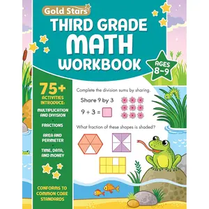 Third Grade Math Workbook Ages 8 to 9: 75+ Activities Multiplication & Division, Fractions, Area & Perimeter, Data, Math Facts, Word Problems, ... (Common Core) (English and Korean Edition) Paperback – April 13, 2022