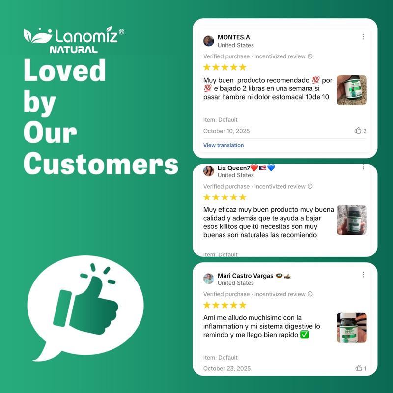 LANOMIZ 5-HTP Plus Formula for Satiety Support & Inner Balance, White Kidney Bean, Probiotics, 60 Capsules, Mood Assist, Vegan, Non-GMO, Gluten-Free - Daily Wellness