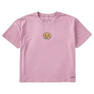 Women's Mini Golden Doodle Short Sleeve Crusher Boxy Tee