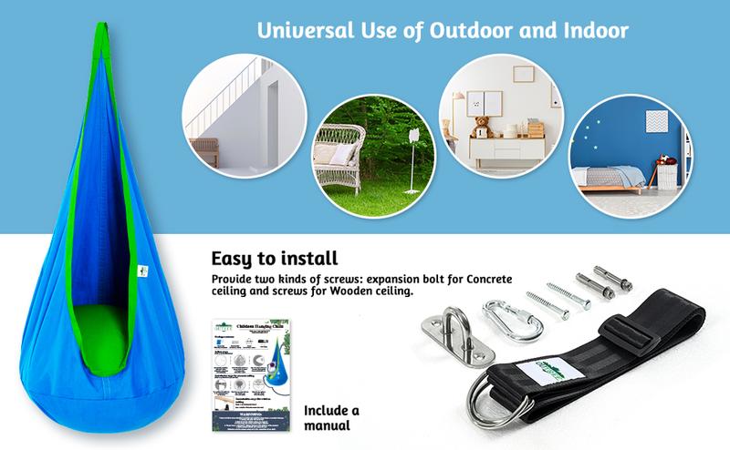 Christmas Gift,Pod Swing with Inflatable Pillow, Hanging Hammock Swing for Indoor & Outdoor, Sensory Chair,Children's Gift,Kid's Gift