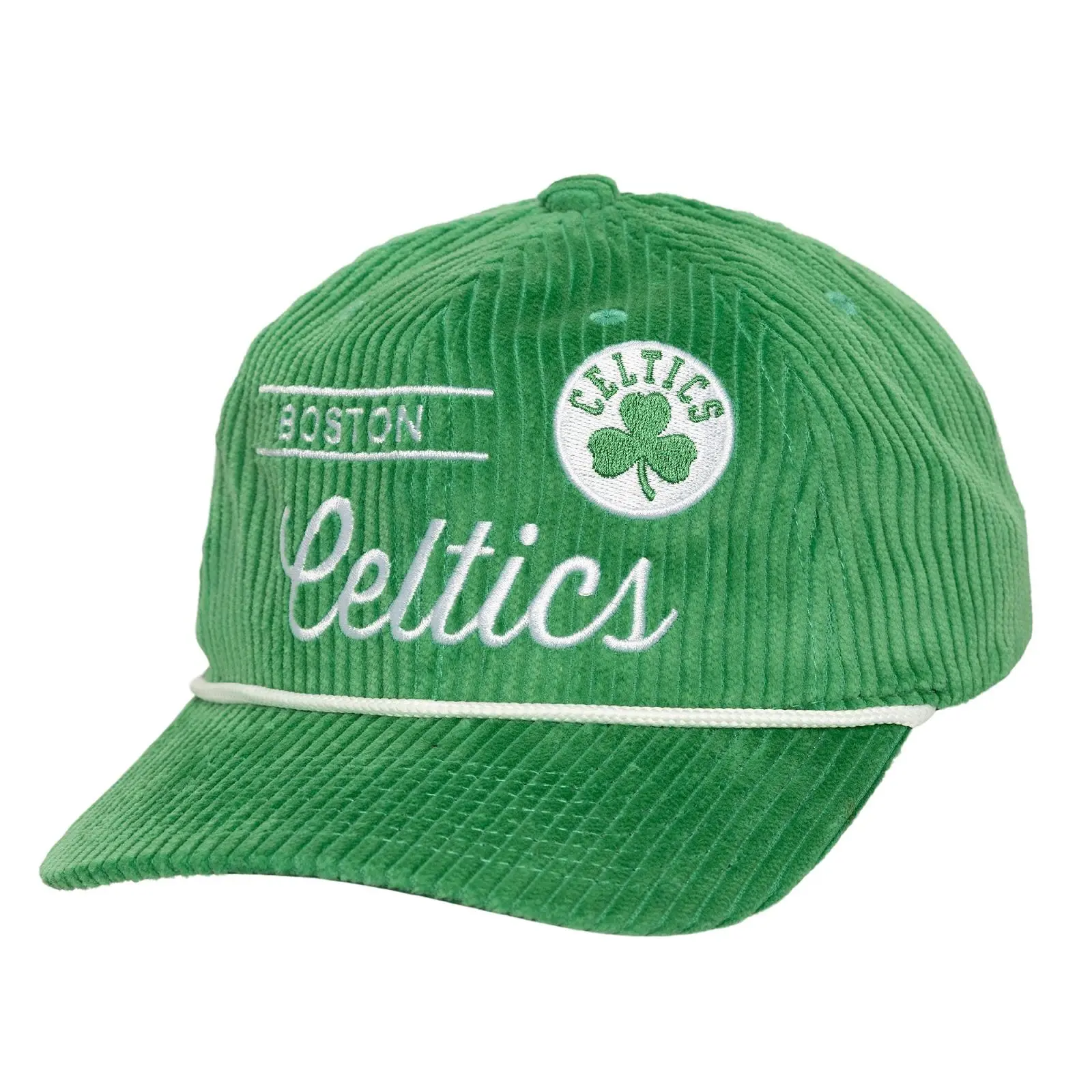 Mitchell & Ness Boston Celtics Unisex Casual Cotton Graphic Old School Snapback Hat - Regular Fit