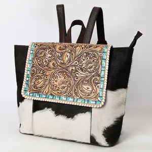 OHLAY Backpack Genuine Leather women bag western SKBZ172