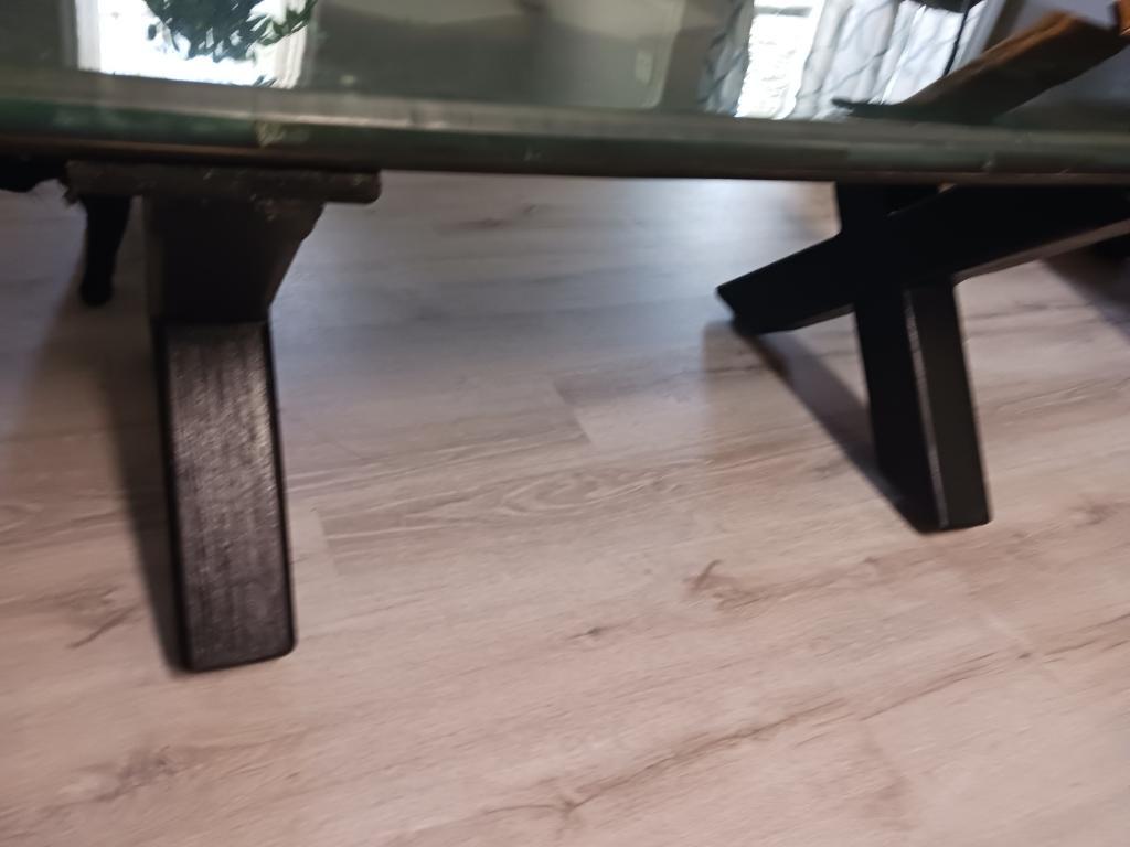 Cross Legs epoxy table featuring the tetrahydrocannabinol compound in multiple layers of epoxy providing a deep tridemtional feel