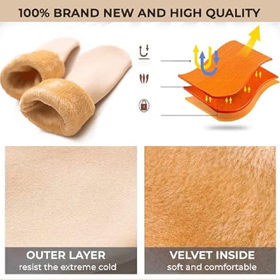 10pcs/5 Pairs Autumn Winter Socks for Women Thickened Fleece Lined Cold-Proof Warm Self-Heating Snow Socks Unisex Floor Socks Mid-Calf Socks