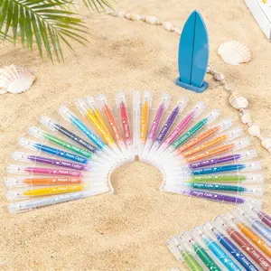 Glitter Gel Pen Metallic Vibrant Sparkle for Coloring Adults Colored Gel Pens for Adult Coloring Books Drawing Waterproof Paint Marker Sketch Art Marker