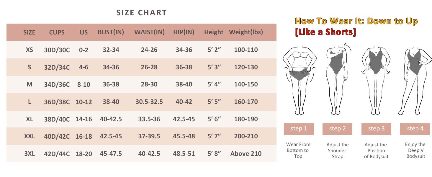 FeelinGirl Shapewear Bodysuits for Women Tummy Control Body Suits Deep V Neck Corset Tops Panty  Womenswear Nylon Soft Fashion Comfortable Deals For You Days Springtok SpringStatements