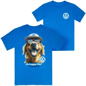 [ Sale Up To 40%] Volkswagen Oh Happy Day! Front And Back Print T-shirt
