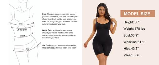 Women's Shapewear Bodysuit Tummy Control Body Shaper Seamless Sculpting Snatched Waist Body Suit