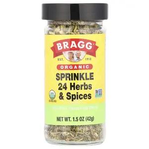 Bragg Organic, Sprinkle 24 Herbs & Spices, Salt-Free Seasoning Blend , 1.5 oz (42 g) Bragg Organic, Sprinkle 24 Herbs & Spices, Salt-Free Seasoning Blend , 1.5 oz (42 g)