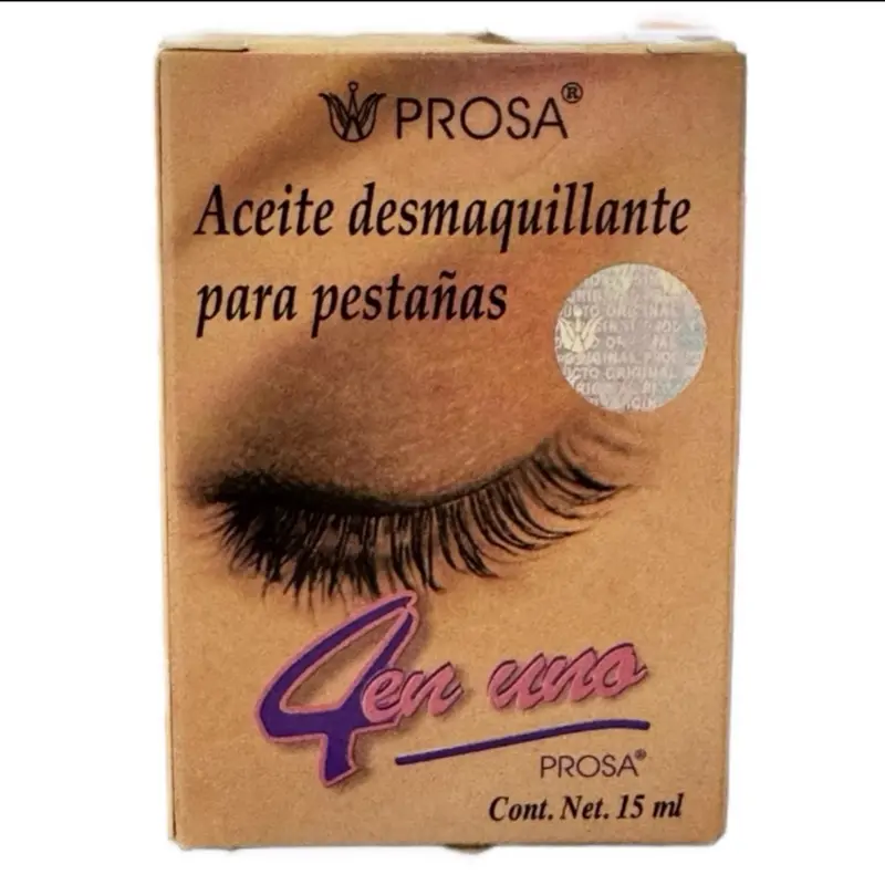 Prosa 4-in-1 Eyelash Oil, Eye Makeup Remover & Lash Conditioning Oil, Cosmetic Cleansing Oil, 15 ml (0.5 fl oz