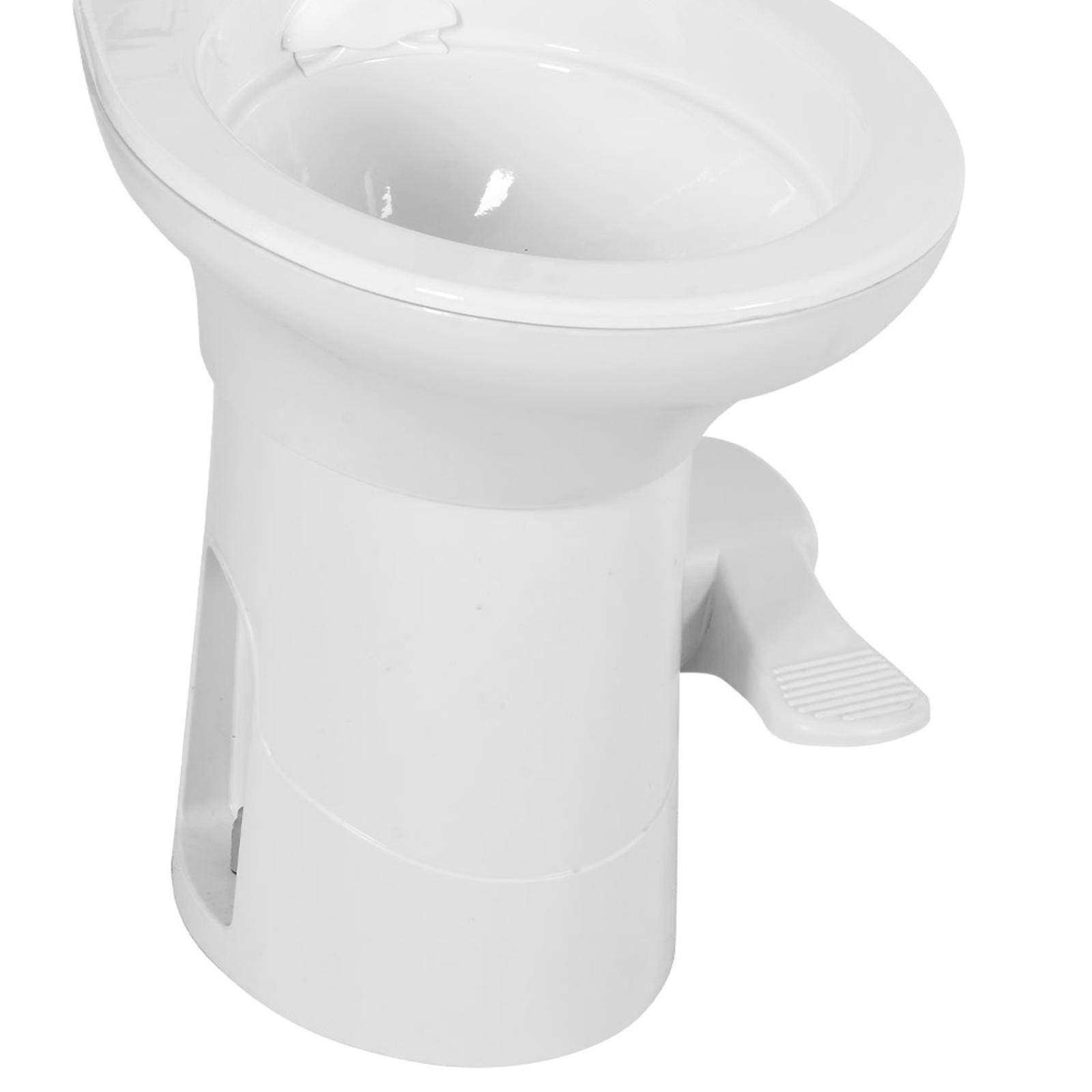 YITAMOTOR RV Toilet with Enamel Bowl Plastic Toilet Body Pedal Flush Gravity Flush High Profile with Hand Sprayer & Flange for Motorhome Caravan Car Travel YITAMOTOR RV Toilet with Enamel Bowl Plastic Toilet Body Pedal Flush Gravity Flush High Profile with Hand Sprayer & Flange for Motorhome Caravan Car Travel