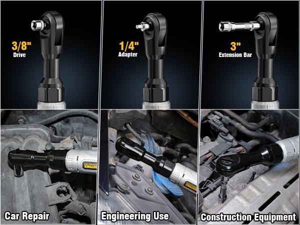Cordless Electric Ratchet Wrench Set, 60Ft-lbs, 12V Extended Cordless Ratchet Wrench 3/8", 6 Sockets, 1/4" Adapter, Forward/Reverse Switch, 2 Batteries, 1/2" Adapter Cordless Electric Ratchet Wrench Set, 60Ft-lbs, 12V Extended Cordless Ratchet Wrench 3/8", 6 Sockets, 1/4" Adapter, Forward/Reverse Switch, 2 Batteries, 1/2" Adapter