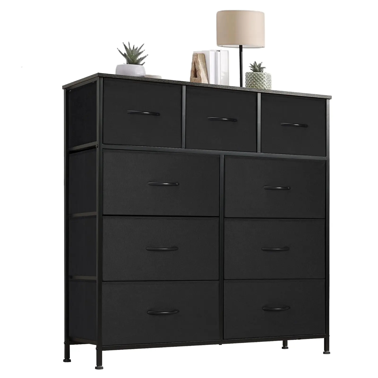 【Deal】Sweet Furniture S - Dresser for Bedroom with 9 Drawers, Fabric Dresser with Tall Chest of Drawers, Storage Organizer Unit with Fabric,dorm essentials,home decor