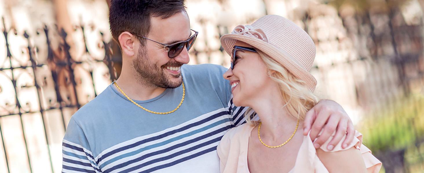 Jewelfairy Rope Chain 2mm 3mm Stainless Steel Twist Chain Necklace for Men Women 18 Inches-24 Inches Jewelfairy Rope Chain 2mm 3mm Stainless Steel Twist Chain Necklace for Men Women 18 Inches-24 Inches