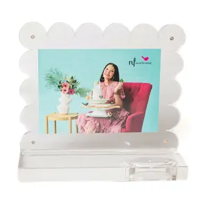 nora fleming scalloped acrylic photo frame CLR01 – 4x6” or 5x7” picture frame