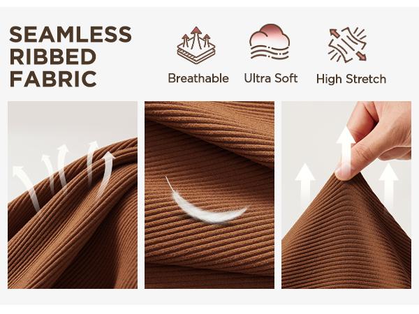 ODODOS 3-Pack Seamless Racerback Crop Tank for Women Ribbed Knit Soft Crop Tops