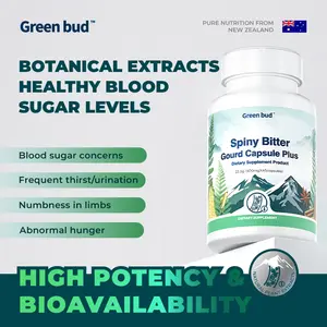 Green Bud 1 Spiny  Bitter Gourd Herbal Capsules Contain Extracts of Bitter Gourd, Cinnamon, Ginseng, and Mulberry Leaves, etc.