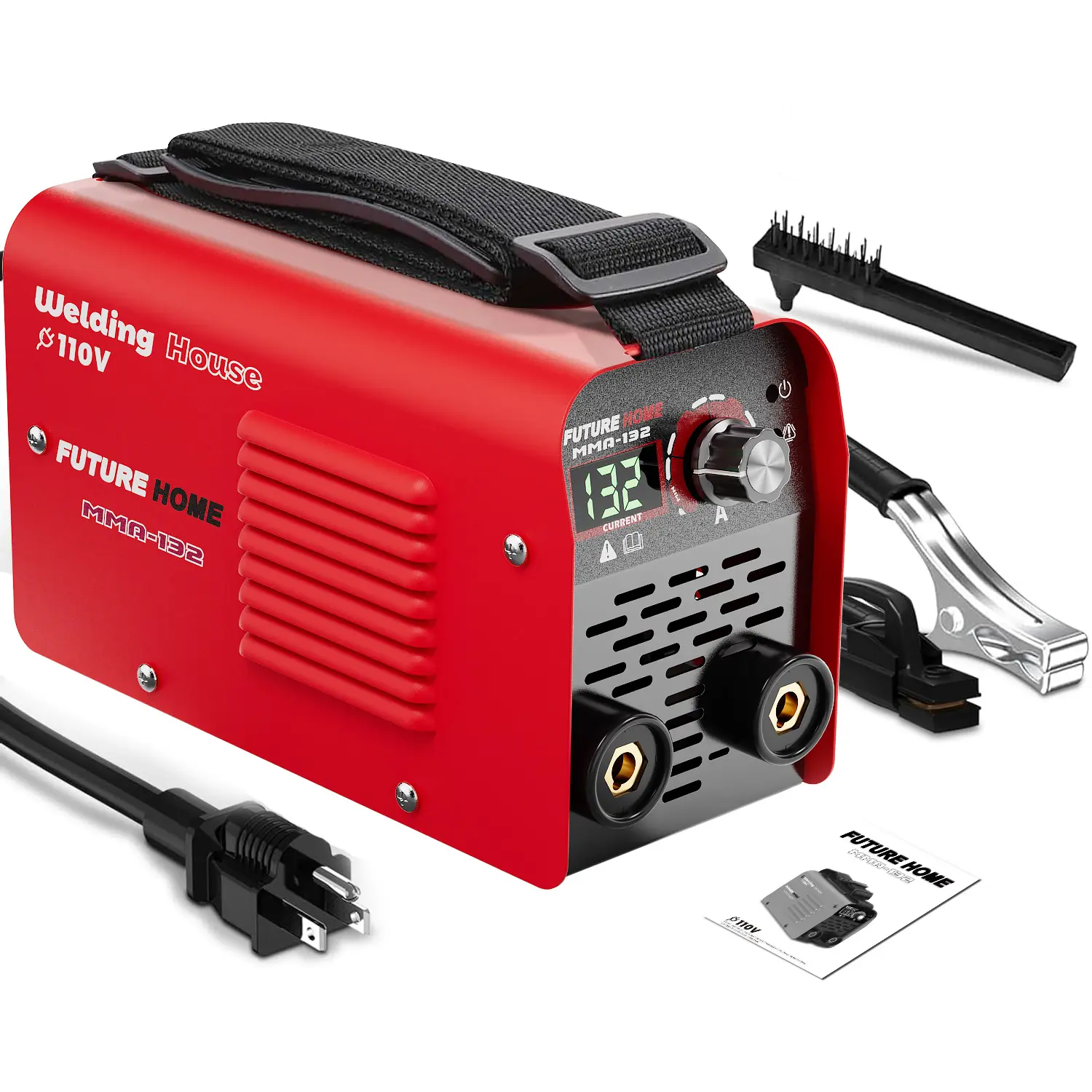【DealsForYouDays】HiSTART 110V Portable Handheld Stick Welder, MINI IGBT Inverter Welder with Hot Start, Arc Force, Anti-Stick, Digital Display & Complete Welding Kit, Supports E6013/E7018 2.4mm/3.2mm Rods, Ideal for Home Use & DIY, Lightweight, Tig+Mma 2‑