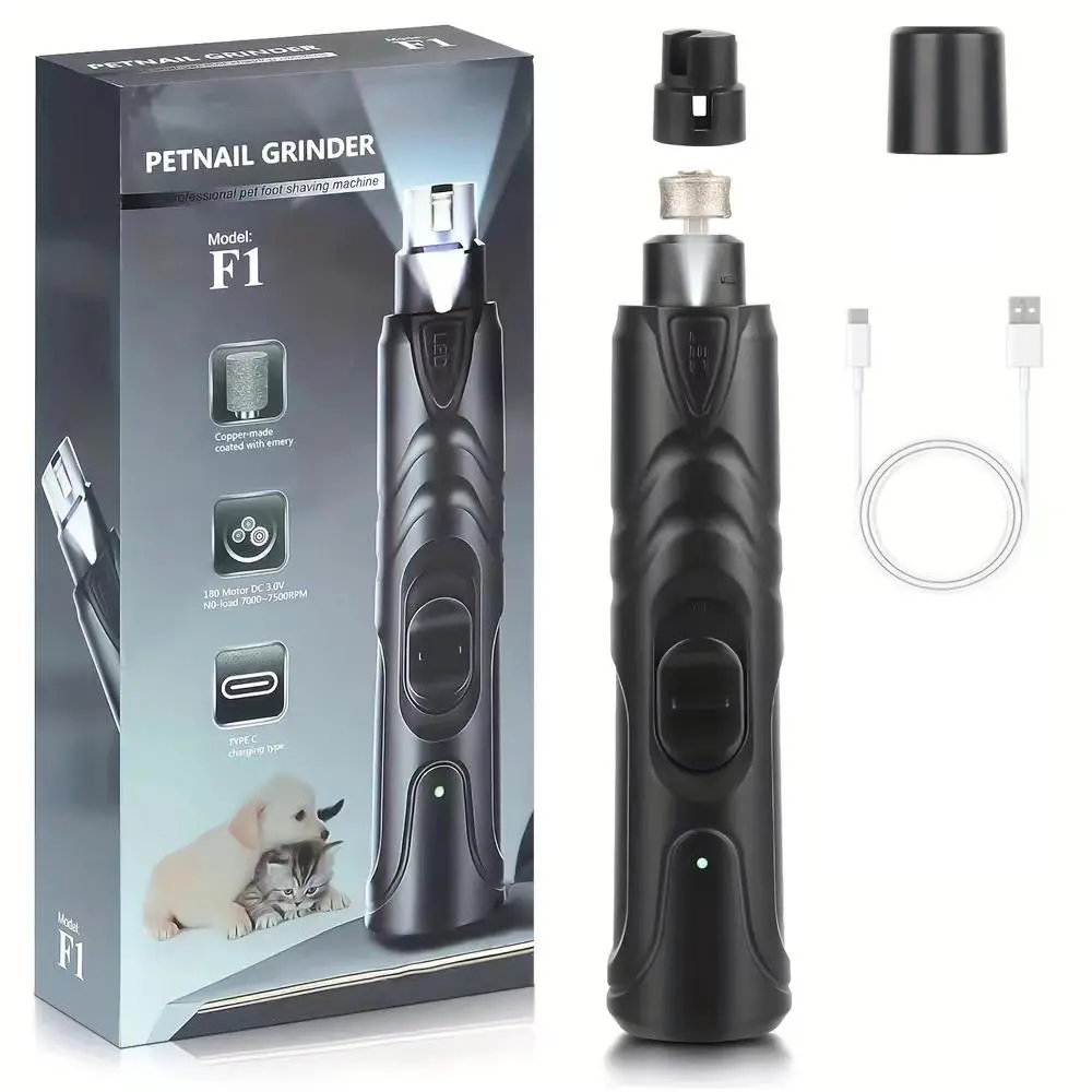 Electric Pet Nail File for Cats and Dogs, Automatic Pet Nail Trimming Tool, Dog Nail Grinder and Cat Nail Polisher, Pet Manicure Paw Trimmer, Pet Manicure Tool