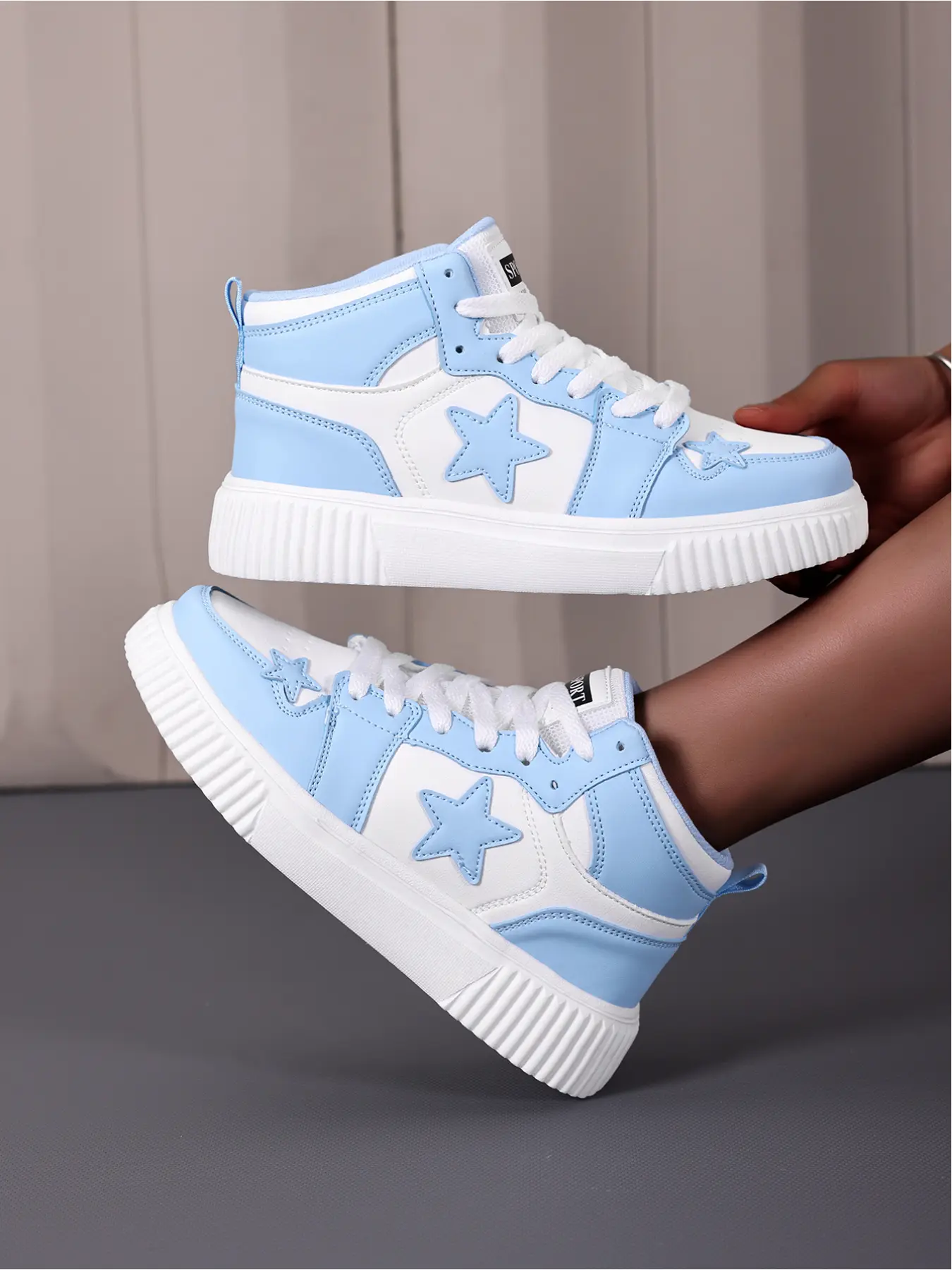 Lightweight High-Top Platform Skate Shoes Sneaker for Women - Comfortable & Stylish for Outdoor Sports & Daily Wear, Lace Up Sneakers, Casual Sneakers, Fashion Casual Sneakers, Footwear Sneakers
