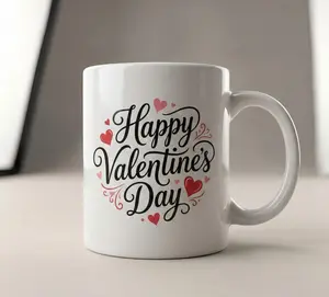Romantic Heart Coffee Mug – Happy Valentine’s Day Gift