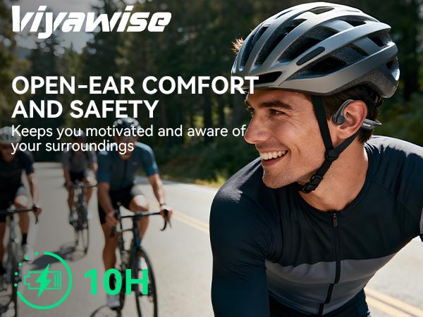 Viyawise B9 Bone Conduction Headphones Bluetooth 6.0 Open Ear Headphones with Mic, Premium Loud Sound 10Hrs Playtime Bluetooth Headphones, IPX6 Waterproof Sports Headset for Running, Cycling, Walking Viyawise B9 Bone Conduction Headphones Bluetooth 6.0 Open Ear Headphones with Mic, Premium Loud Sound 10Hrs Playtime Bluetooth Headphones, IPX6 Waterproof Sports Headset for Running, Cycling, Walking