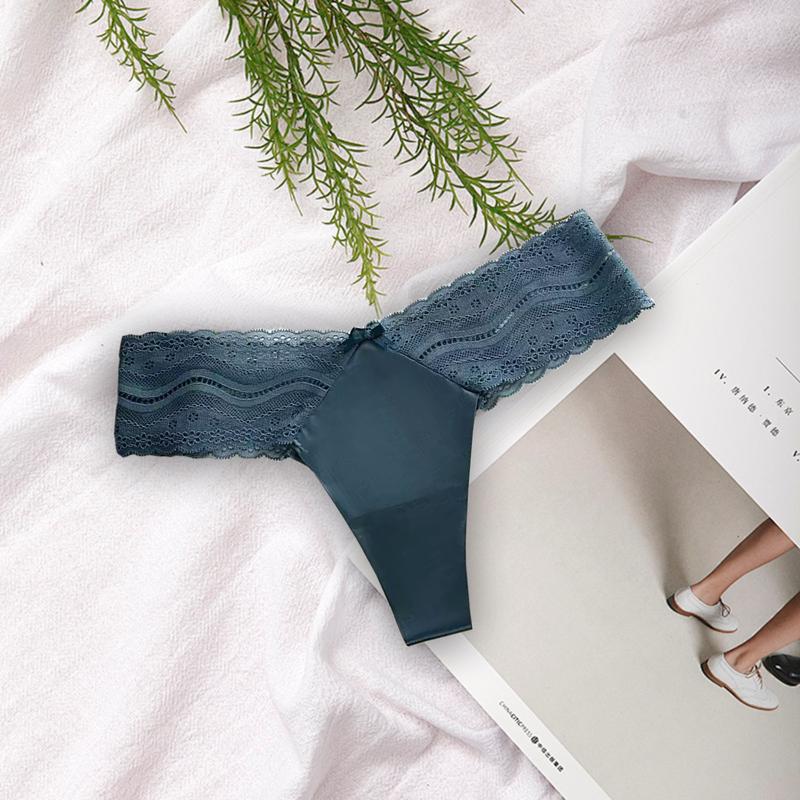 7-Pack Women's Seamless Low Waist Lace Thong Underwear - Clear G-String Underwear for Daily and Special Occasions, Elegant and Comfortable Seamless Thong Women's Basic Winter, Back-to-School Clothing/Ladies, Women's Underwear/Ladies Panties